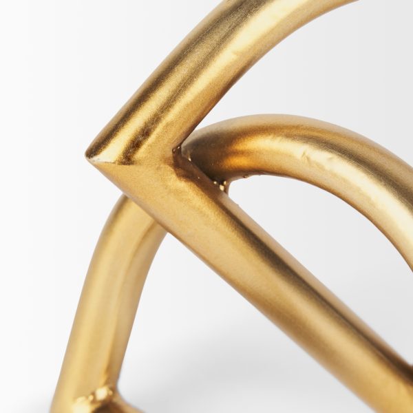Locke Small Matte Gold Metal Decorative Object 4
