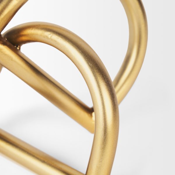 Locke Small Matte Gold Metal Decorative Object 5