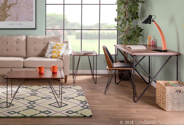 Loft Mid Century Modern Walnut Coffee Table 4