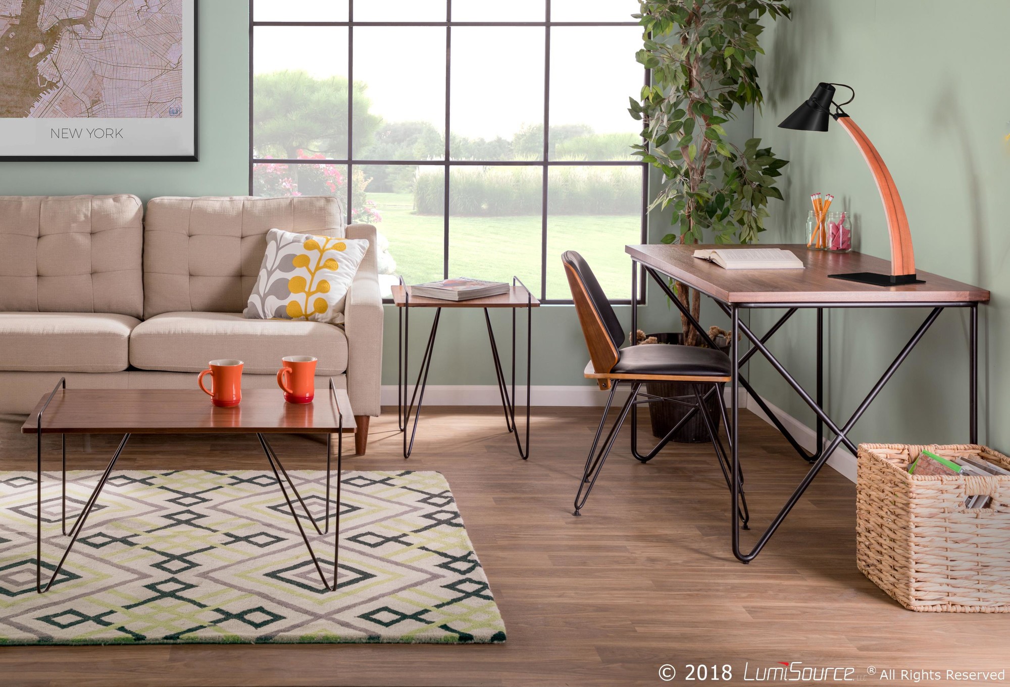 Loft Mid-Century Modern Walnut Coffee Table 5 Loft Mid-Century Modern Walnut Coffee Table - Image 5