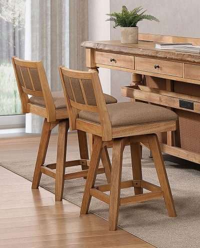 Logans Edge 24-Inch High Back Swivel Counter Stool