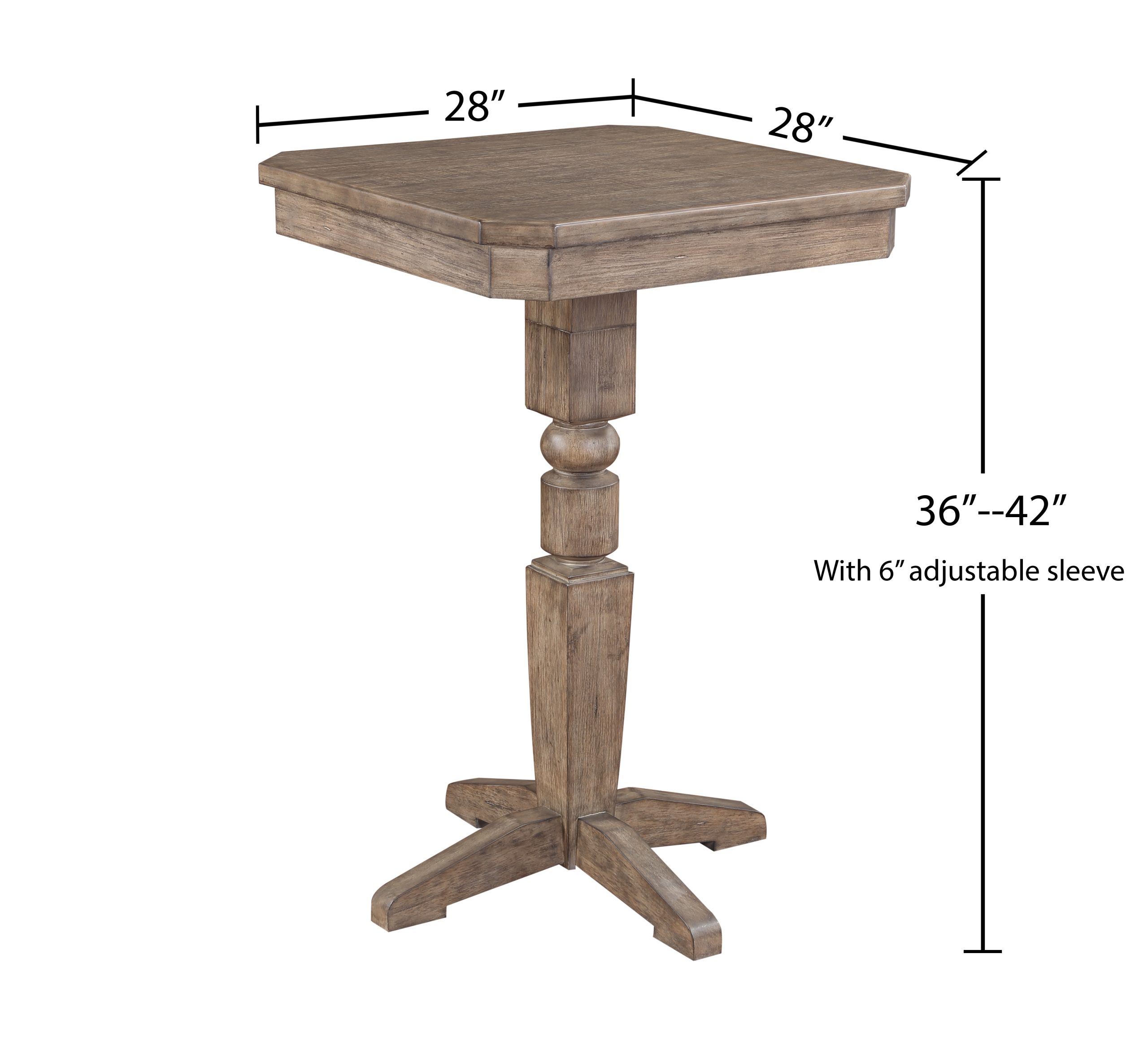 logans point adjustable pub table