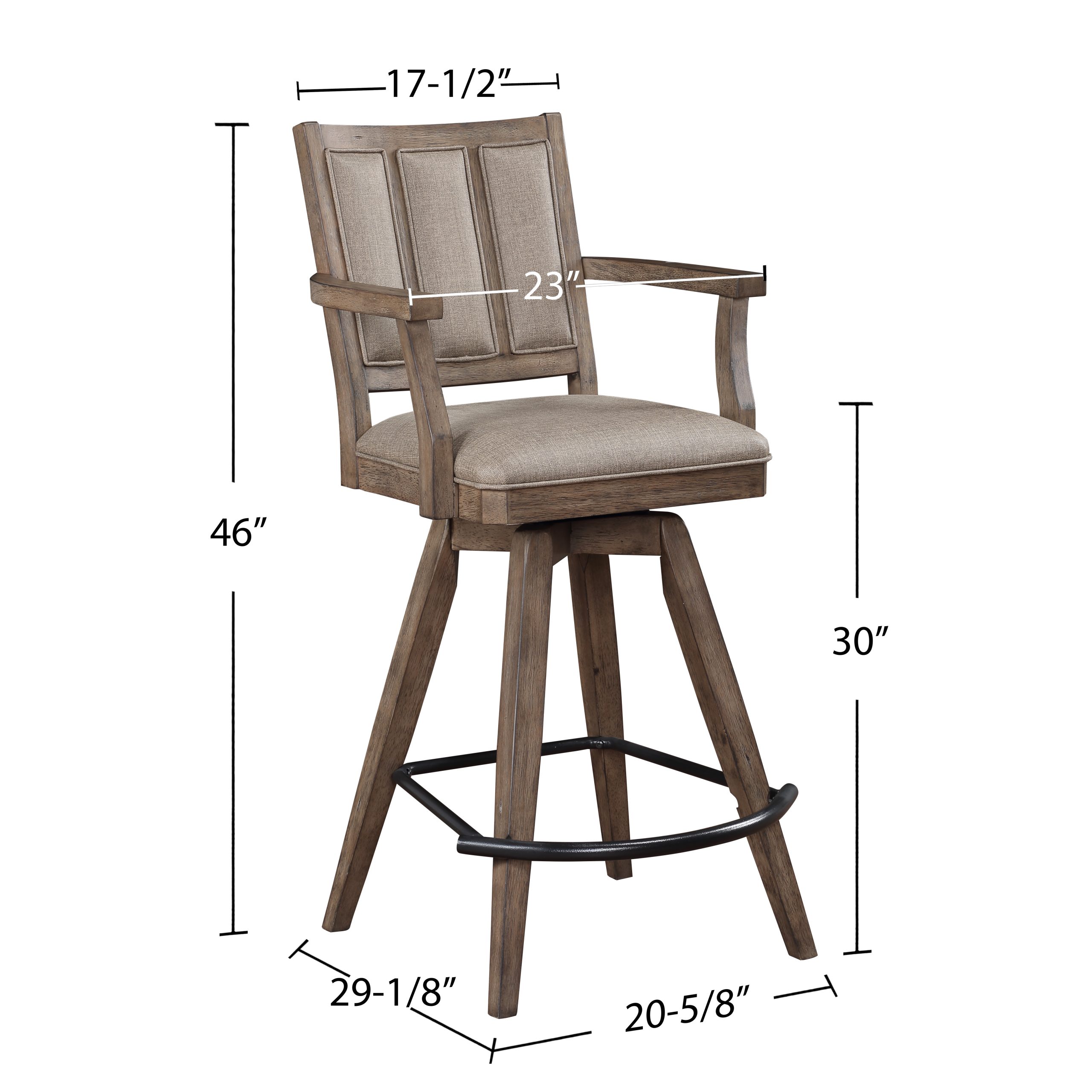 logans point spectator swivel bar stool