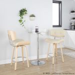 Lombardi 26-Inch Cream Mid-Century Modern Swivel Counter Stools (Set of 2) 11 Lombardi 26-Inch Cream Mid-Century Modern Swivel Counter Stools (Set of 2)