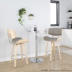 Lombardi 26-Inch Mid-Century Modern Swivel Counter Stools (Set of 2)