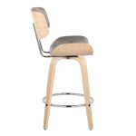 Lombardi 26-Inch Mid-Century Modern Swivel Counter Stools (Set of 2)