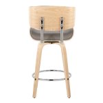 Lombardi 26-Inch Mid-Century Modern Swivel Counter Stools (Set of 2)