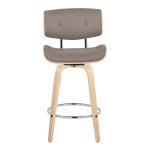 Lombardi 26-Inch Mid-Century Modern Swivel Counter Stools (Set of 2)