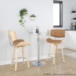 Lombardi 26-Inch Mid-Century Swivel Counter Stools Camel (Set of 2)