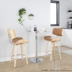 Lombardi 26-Inch Mid-Century Swivel Counter Stools Camel (Set of 2)