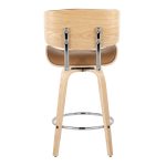 Lombardi 26-Inch Mid-Century Swivel Counter Stools Camel (Set of 2)