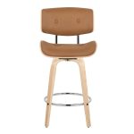 Lombardi 26-Inch Mid-Century Swivel Counter Stools Camel (Set of 2)