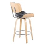 Lombardi 26 Mid-Century Modern Black Swivel Counter Stools (Set of 2) 16 Lombardi 26 Mid-Century Modern Black Swivel Counter Stools (Set of 2)