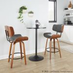 Lombardi 26 Mid-Century Modern Grey Swivel Counter Stools (Set of 2) 12 Lombardi 26 Mid-Century Modern Grey Swivel Counter Stools (Set of 2)