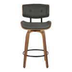 Lombardi 26 Mid-Century Modern Grey Swivel Counter Stools (Set of 2) 18 Lombardi 26 Mid-Century Modern Grey Swivel Counter Stools (Set of 2)