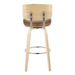 Lombardi 30-Inch Mid-Century Modern Swivel Barstool, Natural Wood (Set of 2) 20 Lombardi 30-Inch Mid-Century Modern Swivel Barstool, Natural Wood (Set of 2)