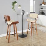 Lombardi 30 Mid-Century Cream Swivel Barstools (Set of 2) 12 Lombardi 30 Mid-Century Cream Swivel Barstools (Set of 2)