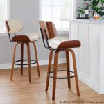 Lombardi 30 Mid-Century Cream Swivel Barstools (Set of 2) 14 Lombardi 30 Mid-Century Cream Swivel Barstools (Set of 2)