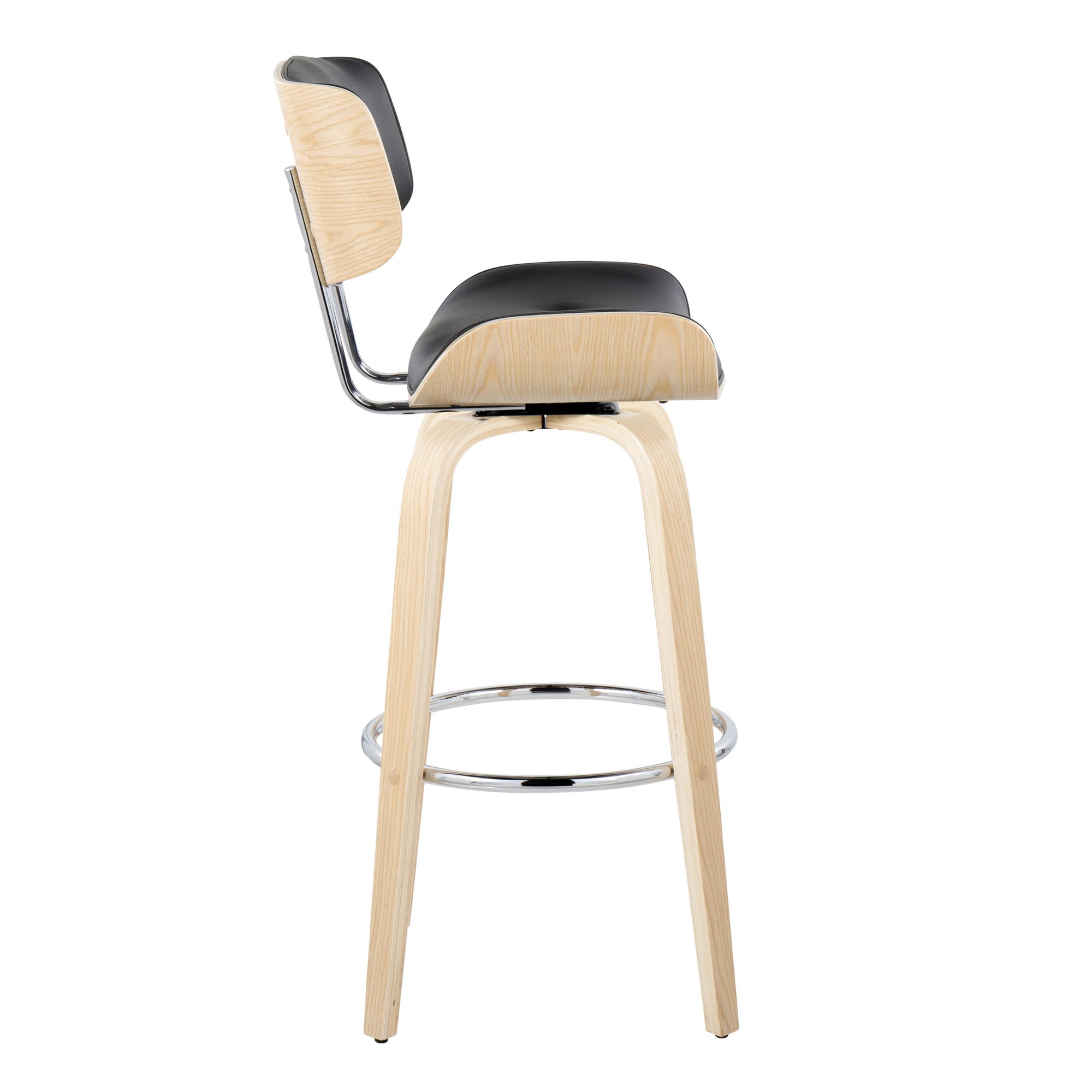 Lombardi 30" Mid-Century Modern Black Barstools (Set of 2) 7 Lombardi 30" Mid-Century Modern Black Barstools (Set of 2) - Image 7