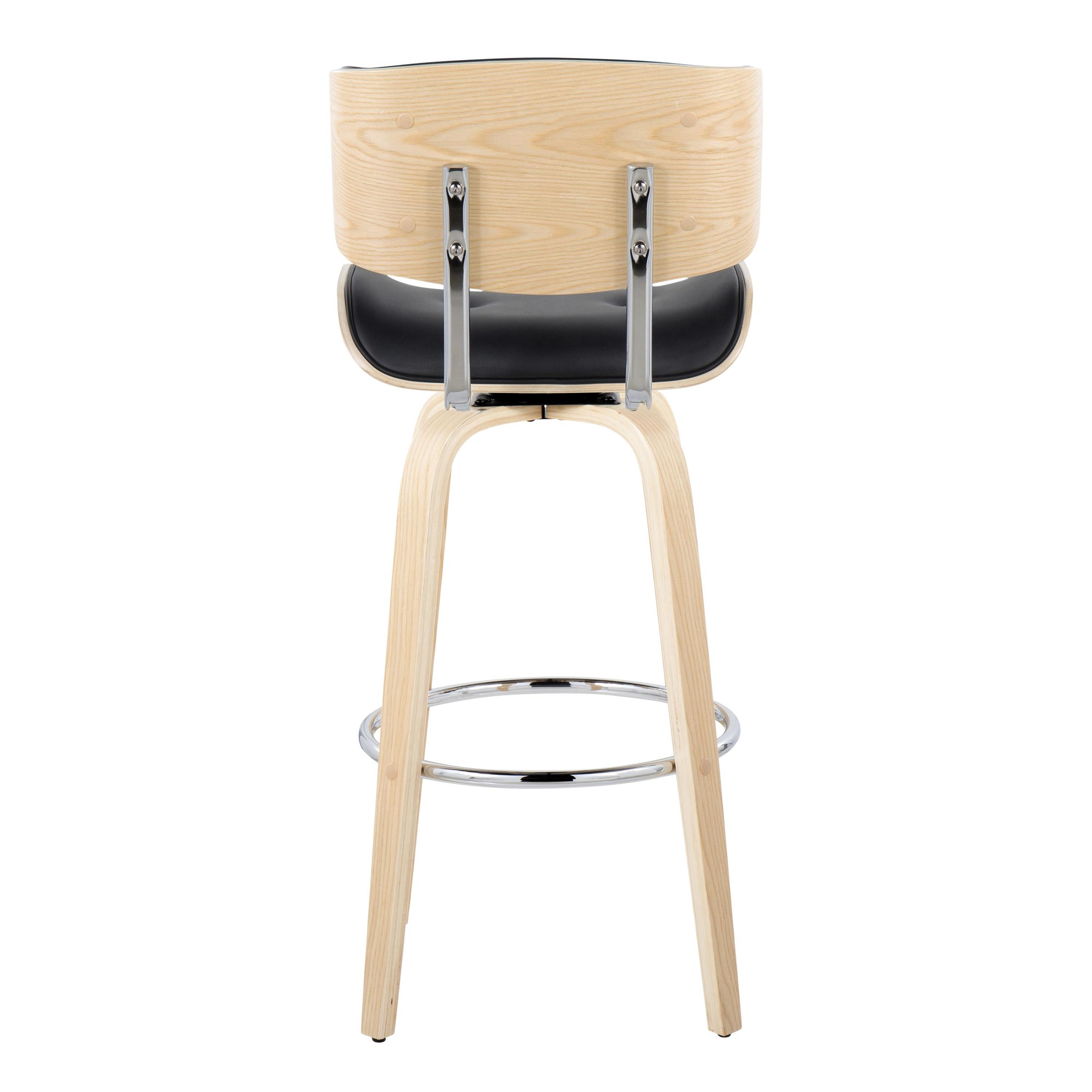 Lombardi 30" Mid-Century Modern Black Barstools (Set of 2) 9 Lombardi 30" Mid-Century Modern Black Barstools (Set of 2) - Image 9