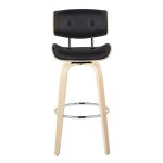 Lombardi 30" Mid-Century Modern Black Barstools (Set of 2) 22 Lombardi 30" Mid-Century Modern Black Barstools (Set of 2)