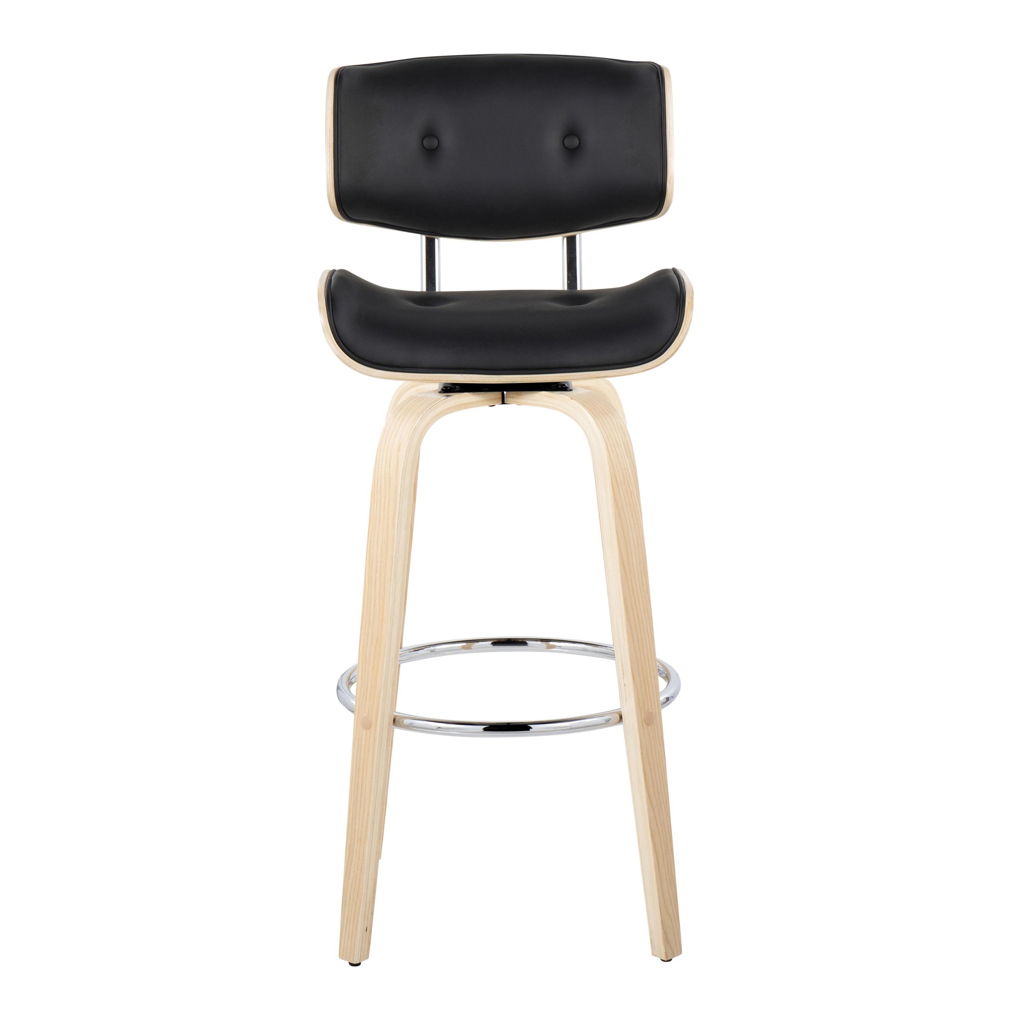 Lombardi 30" Mid-Century Modern Black Barstools (Set of 2) 10 Lombardi 30" Mid-Century Modern Black Barstools (Set of 2) - Image 10