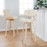 Lombardi 30 Mid-Century Modern Cream Swivel Barstool (Set of 2) 14 Lombardi 30 Mid-Century Modern Cream Swivel Barstool (Set of 2)