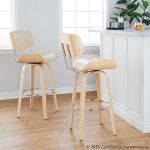 Lombardi 30 Mid-Century Modern Cream Swivel Barstool (Set of 2) 13 Lombardi 30 Mid-Century Modern Cream Swivel Barstool (Set of 2)