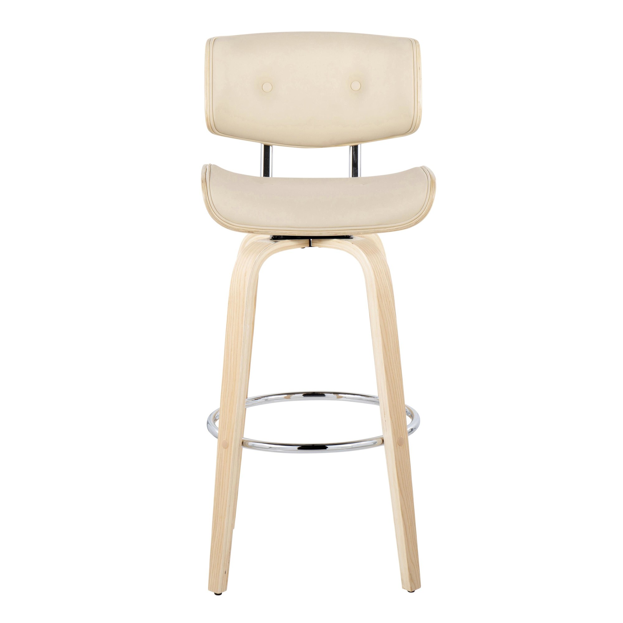 Lombardi 30 Mid-Century Modern Cream Swivel Barstool (Set of 2) 10 Lombardi 30 Mid-Century Modern Cream Swivel Barstool (Set of 2) - Image 10