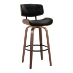 Lombardi 30 Mid-Century Modern Walnut Swivel Barstools (Set of 2) 17 Lombardi 30 Mid-Century Modern Walnut Swivel Barstools (Set of 2)
