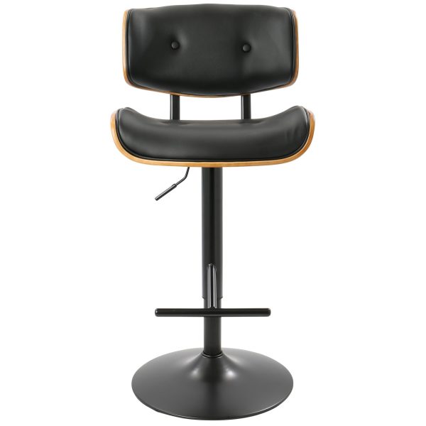 Lombardi Black Mid Century Modern Swivel Bar Stools Set of 2 13