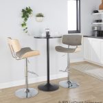 Lombardi Light Grey Mid-Century Modern Swivel Barstools (Set of 2) 12 Lombardi Light Grey Mid-Century Modern Swivel Barstools (Set of 2)