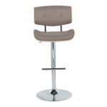 Lombardi Light Grey Mid-Century Modern Swivel Barstools (Set of 2) 18 Lombardi Light Grey Mid-Century Modern Swivel Barstools (Set of 2)