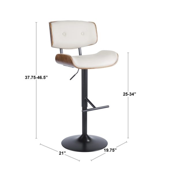 Lombardi Light Grey Mid Century Modern Swivel Barstools Set of 2 8