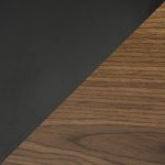 Lombardi Mid-Century Walnut Black Faux Leather Accent Chairs (Set of 2)