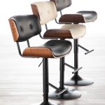 Lombardi Walnut Cream Faux Leather Mid-Century Modern Adjustable Barstool 18 Lombardi Walnut Cream Faux Leather Mid-Century Modern Adjustable Barstool