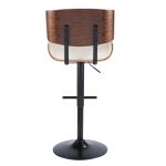 Lombardi Walnut Cream Mid-Century Modern Swivel Barstool (Set of 2) 25 Lombardi Walnut Cream Mid-Century Modern Swivel Barstool (Set of 2)
