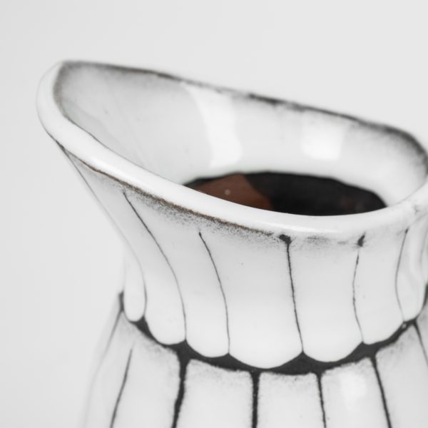 Lome Large WhiteBlack Patterned Ceramic Water Pitcher 4
