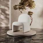Lorenz Ivory Boucle Mid-Century Modern Accent Side Chair 6 Lorenz Ivory Boucle Mid-Century Modern Accent Side Chair