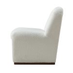 Lorenz Ivory Boucle Mid-Century Modern Accent Side Chair 8 Lorenz Ivory Boucle Mid-Century Modern Accent Side Chair