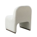 Lorenz Ivory Boucle Mid-Century Modern Accent Side Chair 9 Lorenz Ivory Boucle Mid-Century Modern Accent Side Chair