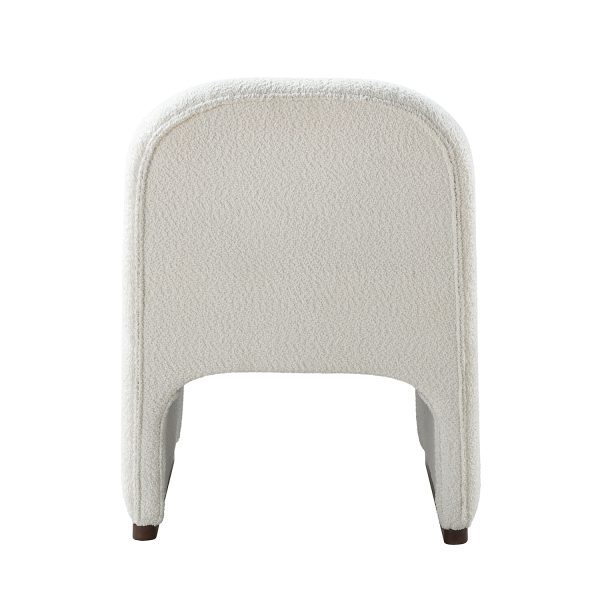 Lorenz Ivory Boucle Mid Century Modern Accent Side Chair 4