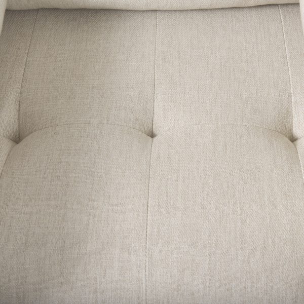 Loretta 40.7L x 36.2W x 33.9H Cream Fabric Chair W Two Bolster Cushions 11
