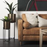 Loretta 88.0L x 36.2W x 33.9H Cognac Brown Faux Leather Three Seater Sofa with Two Bolster Cushions