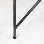 Lorlei 20.0L x 20.0W x 23.8H White Marble Top W/ Gray Iron Legs End and Side Table