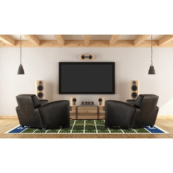 Los Angeles Chargers 6x8 Homefield Football Field Area Rug 2