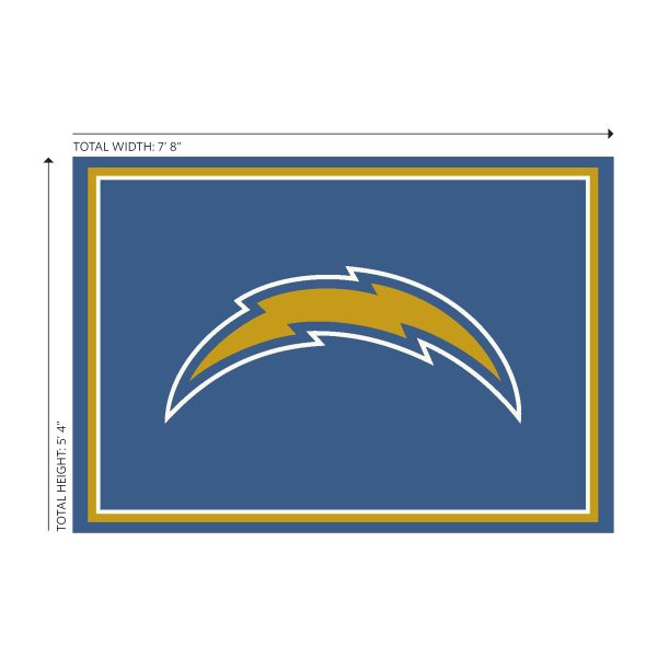 Los Angeles Chargers 6x8 Spirit Area Rug Officially Licensed NFL 1
