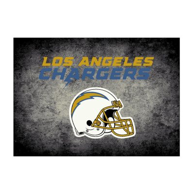 Los Angeles Chargers 8x11 Distressed Area Rug Officially Licensed