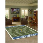 Los Angeles Chargers 8x11 Homefield Football Field Premium Nylon Rug