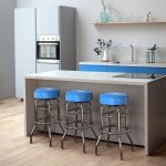 Los Angeles Chargers Chrome Logo Commercial Bar Stool